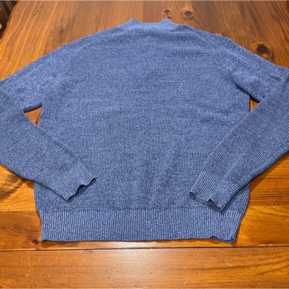 Peter Millar Mens Blue Grey 1/4 Zip Cozy Casual Pullover Sweater Size Medium - Picture 2 of 3